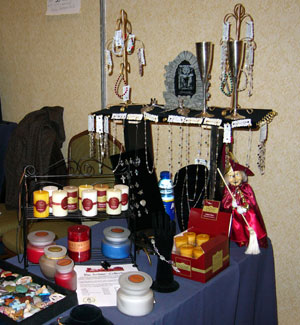 Some of my candles displayed at Convocation 2005