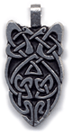 Celtic spearhead silver pendant